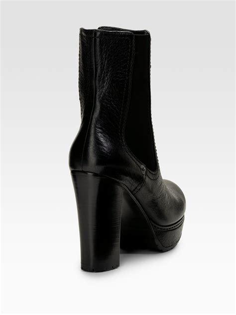 prada leather lug sole platformboots|prada boots for women.